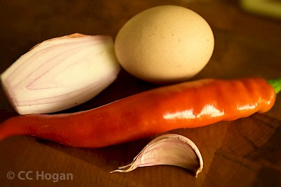 Chilli garlic shallot egg