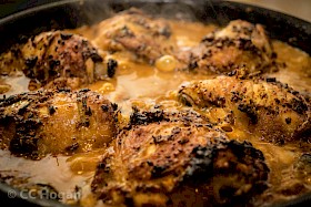Lay the chicken into the curry